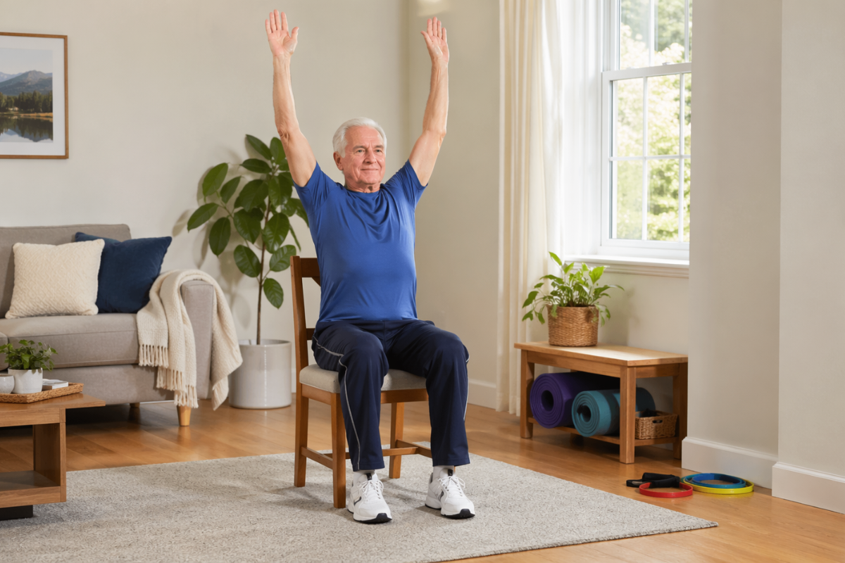 12 Gentle Chair Exercises for Seniors (Step-by-Step, No Equipment)