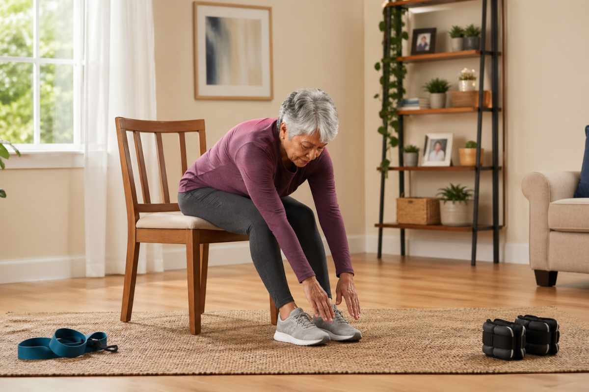 Gentle Chair Yoga for Seniors: Low-Impact Stretching + Strength (All Seated)