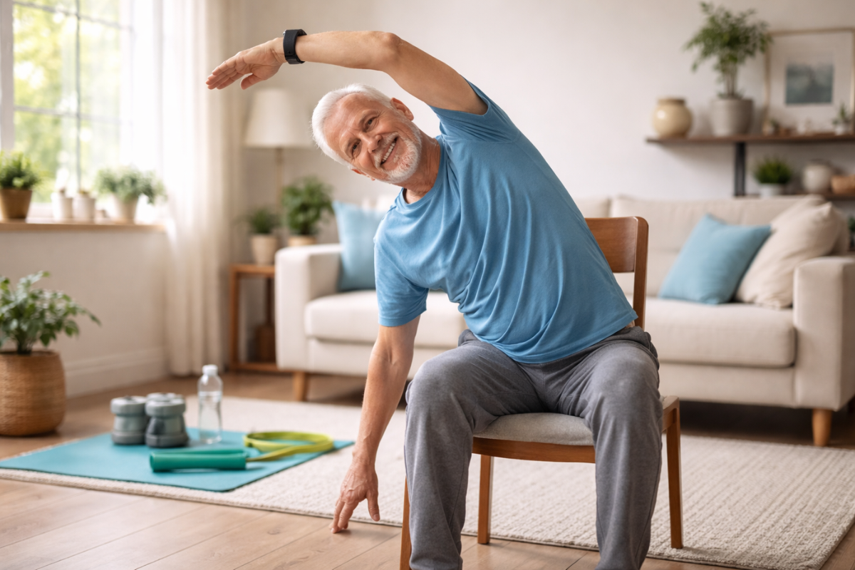 Seated Stretches for Seniors: 10-Minute Routine (No Floor, Beginner-Friendly)